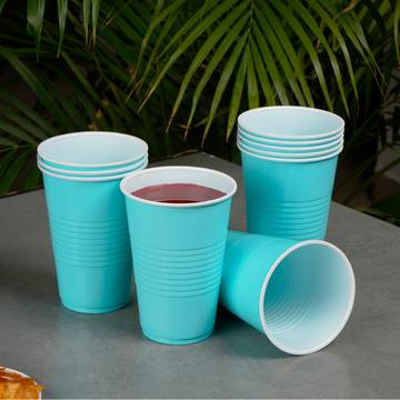 URGO Premium Party Disposable Party Glass - Teal Blue (360 ml)