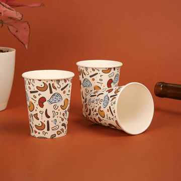 Corepac Doodle Print Disposable Juice Glass (250 ml)