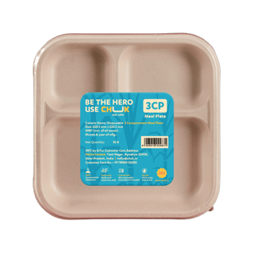 Chuk 3 Compartment Disposable Plates