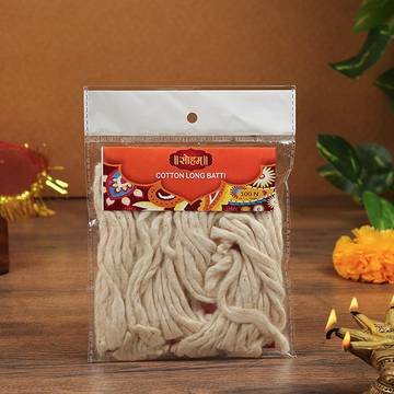 Cotton Long Diya Batti by Sohum
