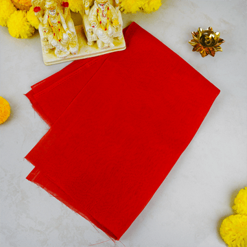Red Pooja Cloth by Sohum