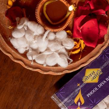Cotton Phool Diya Batti by Jeevan Jyoti