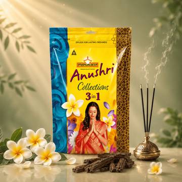 Mangaldeep Anushri Collections 3-in-1 Incense Sticks / Agarbatti