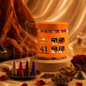 Mangaldeep Bambooless 4-in-1 Dry Dhoop Cones