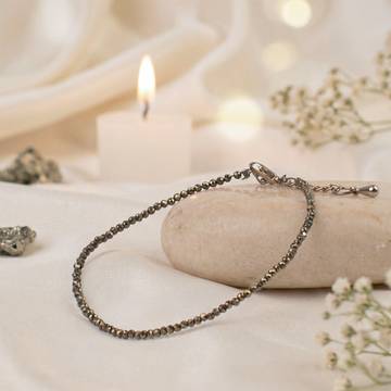Astrotalk Raw Pyrite Anklet