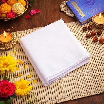 White Pooja Cloth by Shubhika