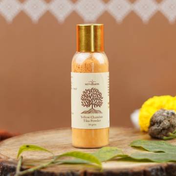 Yellow Tilak Chandan Powder ServDharm