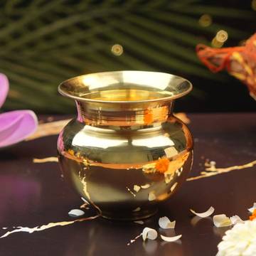 Pure Brass Pooja Kalash by ServDharm