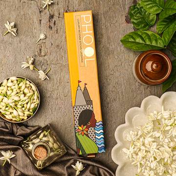 Phool Jasmine Luxury Incense Sticks / Agarbatti with Holder