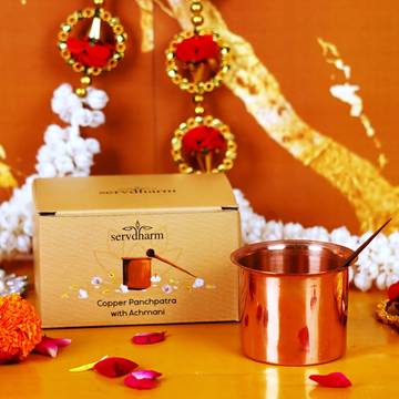 Copper Panchpatra & Achmani by ServDharm