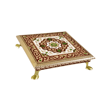 Meenkari Design Pooja Chowki By Sohum