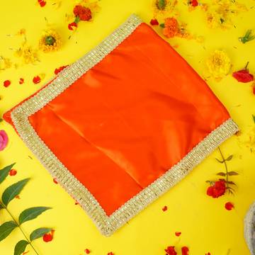 Silk Orange Pooja Cloth ServDharm