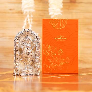 Silver Plated Ram Lalla Idol with Premium Gift Box by ServDharm