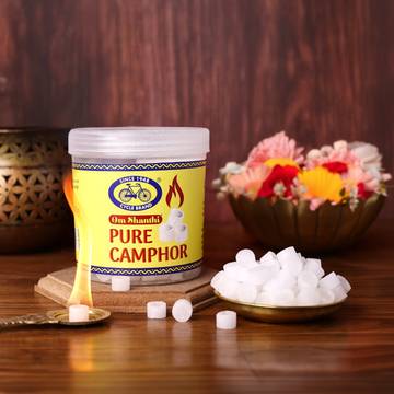Pure Om Shanthi Camphor / Kapur by Cycle