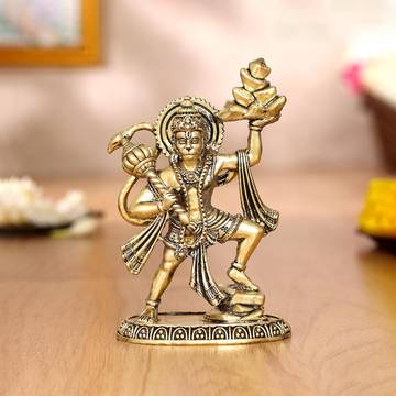 Brass Hanuman Idol by Aksharveda