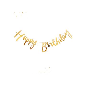 Happy Birthday Banner (Golden) Party Propz