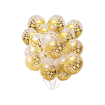 Golden Confetti Balloons by Hemito