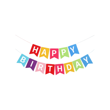 Happy Birthday Banner (Multicolor) Party Propz