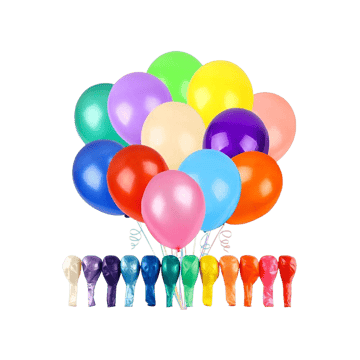 Multicolour Metallic Balloons by Groovydudz