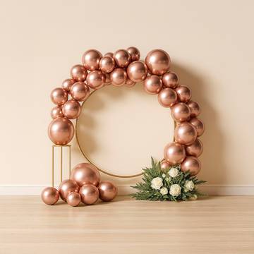 Rose Gold Chrome Balloons Set by Just Party