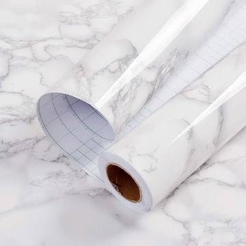 Marble Adhesive Wallpaper (White) - Cynvexa