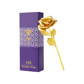 Tekcool Decorative 24K Golden Artificial Rose
