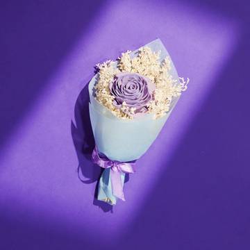 Rooted Lavender Rose Dried Flowers Bouquet