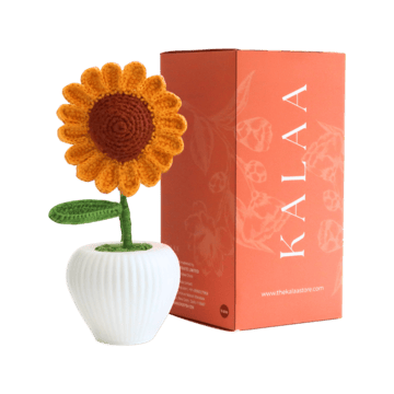Kalaa Handcrafted Crochet Sunflower in Vase