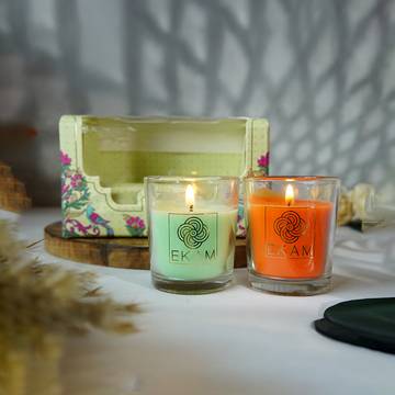 Shot Glass Jar Candle (Jasmine & Grapefruit) by Ekam