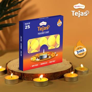 Tejas Puja Ghee Tea Light Candles by Shubhkart