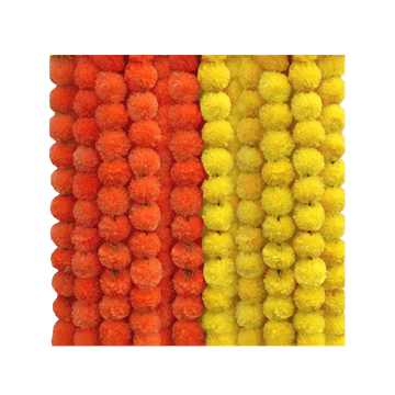 Abhaas Handmade Artificial Marigold Garland (5ft.)