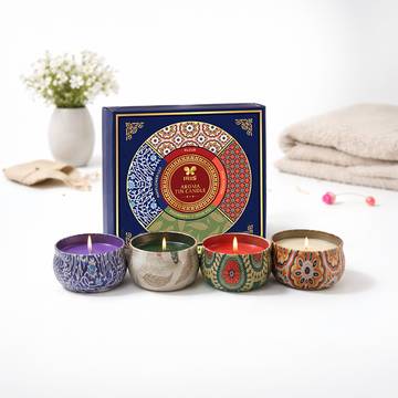Aroma Tin Scented Candle (Multicolor) by IRIS