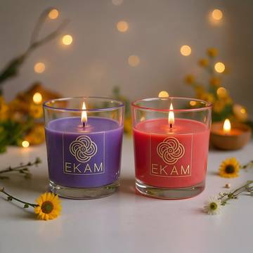 Shot Glass Scented Jar Candle (Lavender) by Ekam