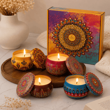 Morrocan Tin Fragrance Jar Candle by Auradecor