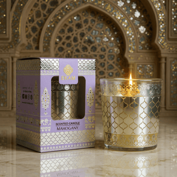 Sheesh Mahal Votive Scented Jar Candle (Mahogany) by Ekam