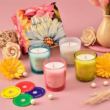 Floral Elegance Jar Scented Candle (Assorted) by HyperFoods
