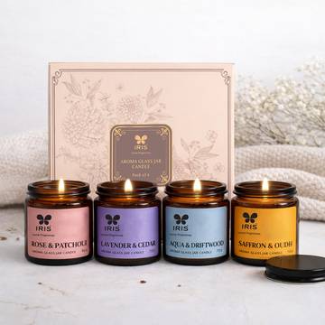 IRIS Aroma Glass Jar Candle (Amber)