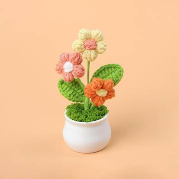 Satyam Kraft Daisy Crochet Flower