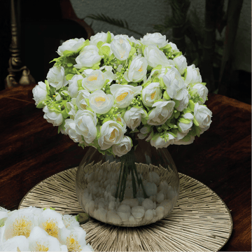 Sokai Mini Rose Peony Artificial Flower Bunch