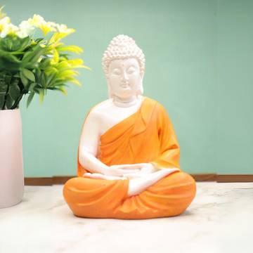 The Decorshed Meditation Dhyan Buddha Statue (6", Multicolour)