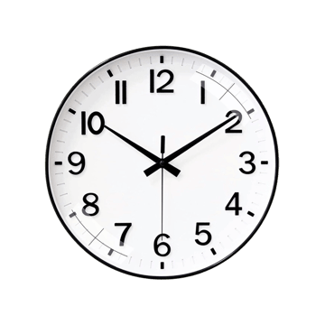 Tekcool Silent Quartz Wall Clock (White, Black)