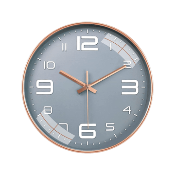 Tekcool Decorative Silent Quartz Wall Clock (Grey, Gold)