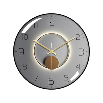 Tekcool Silent Quartz Decorative Wall Clock (Grey)