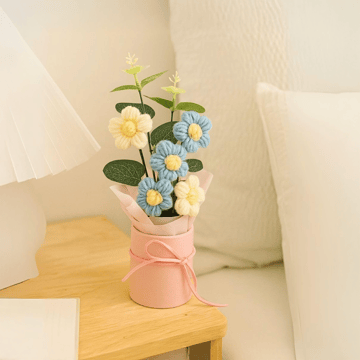 Satyam Kraft Crochet Flower Bouquet
