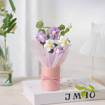 Satyam Kraft Daisy Crochet Flower Pot