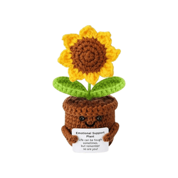 Gift Aura Sunflower Crochet Flower Pot