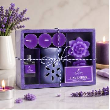 Fragrance Heat Oil Diffuser Set (Lavender) by Auradecor