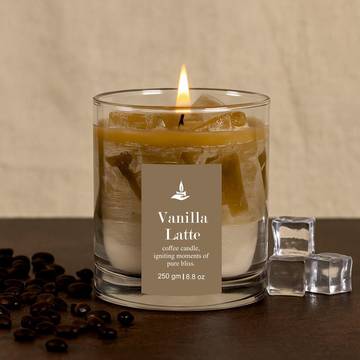 Scented Jar Candle (Vanilla Latte, Brown) By Parkash Candles