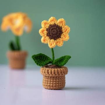 VRB Dec Sunflower Crochet Flower