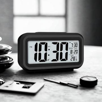 Zedak Digital Table Alarm Clock (Black)